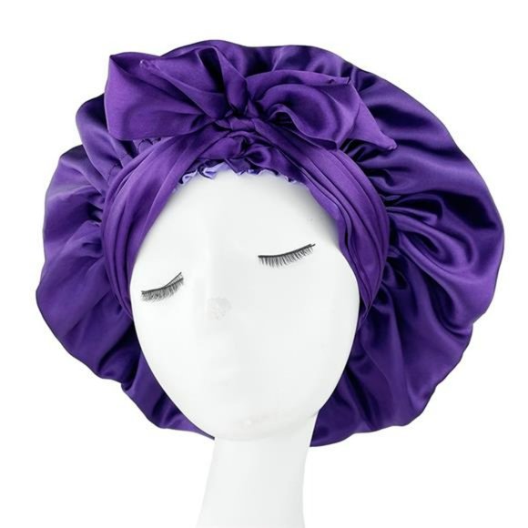 💥New Large Satin Bonnet Women Silk Night Sleeping Cap 💥 NWT - Picture 6 of 6